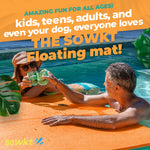 Load image into Gallery viewer, Floating Island For Lakes or Pools - 9 X 6 FEET (ORANGE/GREEN)
