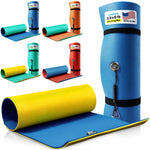 Load image into Gallery viewer, SOWKT Lily Pad Floating Mat (18 x 6 ft) - Made in USA - Premium Floating Water Mat for The Lake and Boating - Giant Floating Water Pad for Lakes | Lilly Pad Floating Water Dock (Blue/Yellow)
