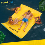 Load image into Gallery viewer, Floating Island For Lakes or Pools - 9 X 6 FEET (BLUE/YELLOW)
