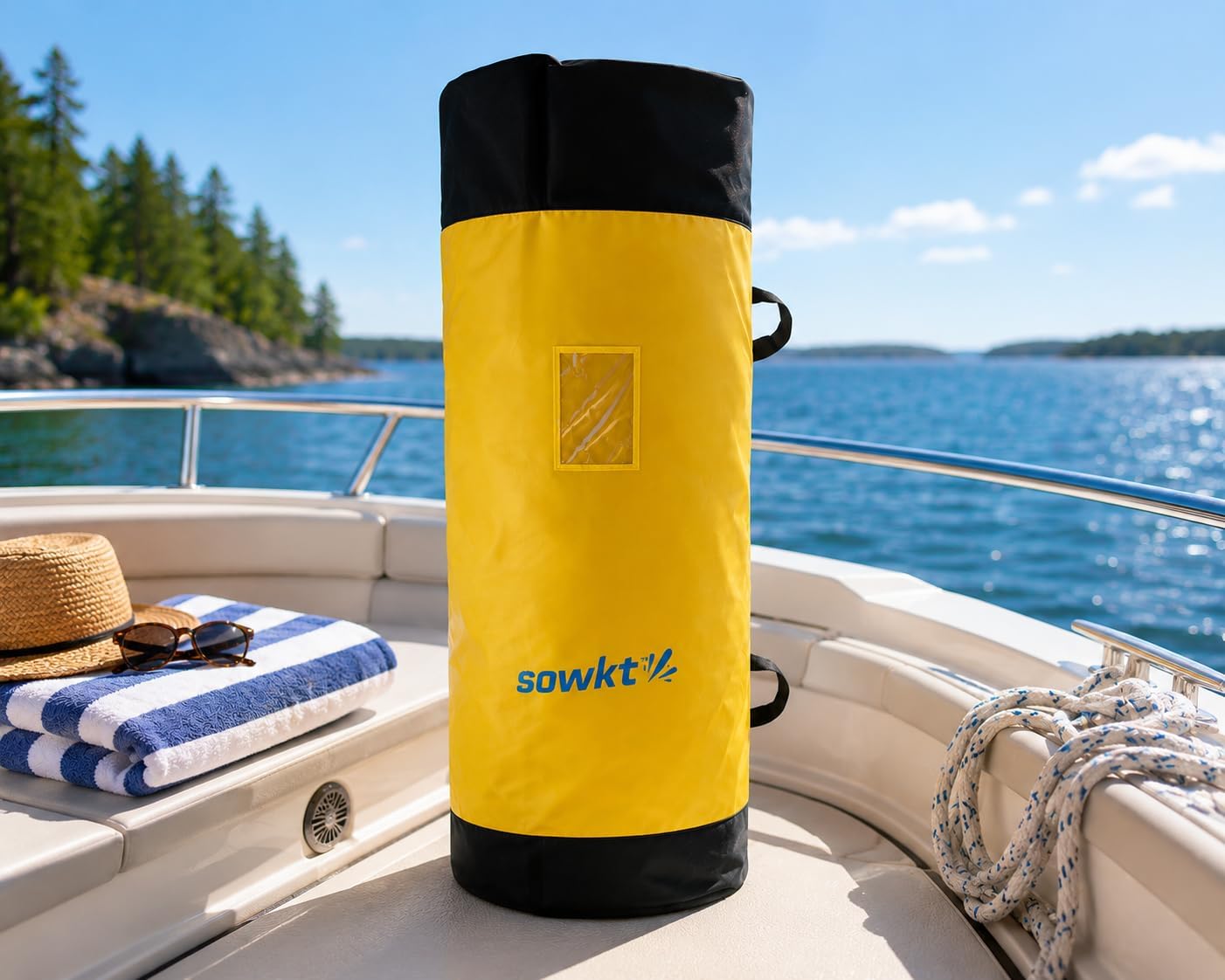 SOWKT Floating Mat Storage Bag — Fits 8×4 ft & 18×6 ft Mats | Weather-Resistant Carry & Storage Bag