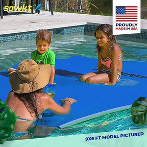 Floating Island For Lakes or Pools - 9 X 6 FEET (BLUE/GREEN)
