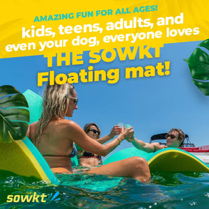 Floating Island For Lakes or Pools - 18 X 6 FEET  (GREEN/YELLOW)