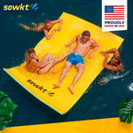 Load image into Gallery viewer, Floating Island For Lakes or Pools - 18 X 6 FEET  (GREEN/YELLOW)
