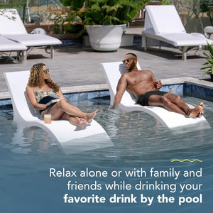 LUX in-Pool Lounge Chairs - Premium Shelf Lounge - Up to 9" in The Water and 16,000 Hours in The Sun