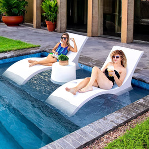 Pool Chairs VEVOR In-, Set Of Chaise Lounger, Inside Pool Sun