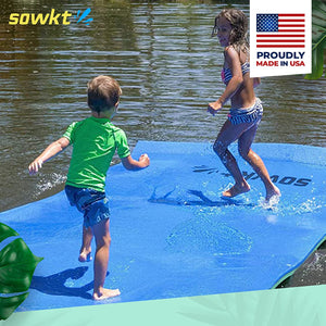 Floating Island For Lakes or Pools - 9 X 6 FEET (BLUE/GREEN)