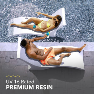 LUX in-Pool Lounge Chairs - Premium Shelf Lounge - Up to 9" in The Water and 16,000 Hours in The Sun