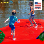 Load image into Gallery viewer, Floating Island For Lakes or Pools - 9 X 6 FEET (RED/BLUE)
