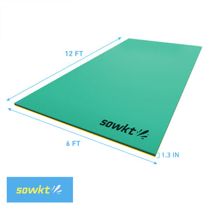 Floating Island For Lakes or Pools - 12 X 6 FEET (GREEN/YELLOW)