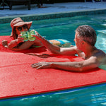 Load image into Gallery viewer, Floating Island For Lakes or Pools - 12 X 6 FEET (RED/BLUE)
