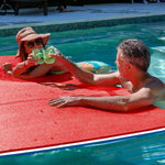 Load image into Gallery viewer, Floating Island For Lakes or Pools - 18 X 6 FEET (BLUE/WHITE/RED)
