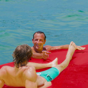 Floating Island For Lakes or Pools - 18 X 6 FEET  (BLUE/BLACK/RED)