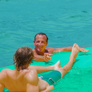 Floating Island For Lakes or Pools - 12 X 6 FEET (GREEN/YELLOW)