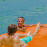 Load image into Gallery viewer, Floating Island For Lakes or Pools - 18 X 6 FEET (ORANGE / BLACK / GREEN)

