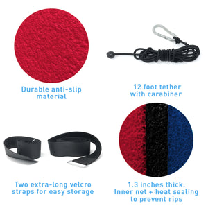 Floating Island For Lakes or Pools - 18 X 6 FEET  (BLUE/BLACK/RED)