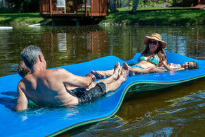 Floating Island For Lakes or Pools - 12 X 6 FEET (BLUE/GREEN) NEW COLOR COMBO!