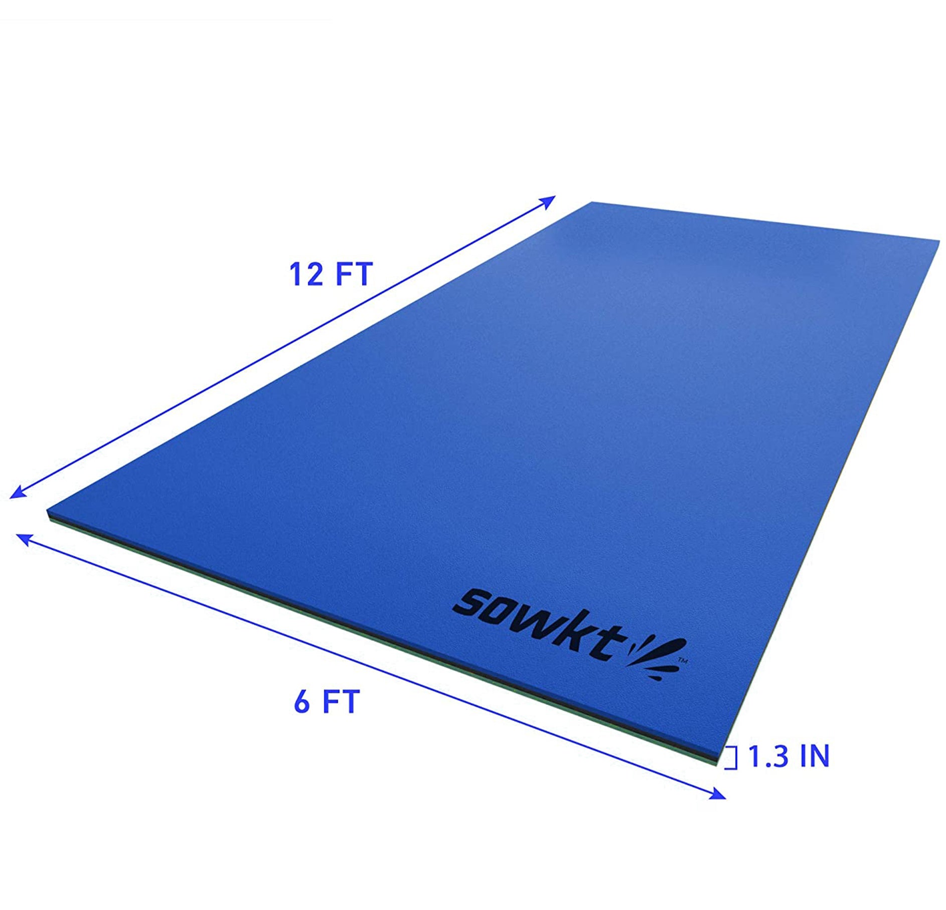 Floating Island For Lakes or Pools - 12 X 6 FEET (BLUE/GREEN) NEW COLOR COMBO!