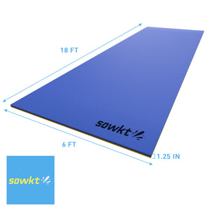 Floating Island For Lakes or Pools - 18 X 6 FEET (BLUE/BLACK /YELLOW)