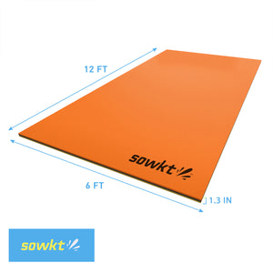Floating Island For Lakes or Pools - 12 X 6 FEET (ORANGE/GREEN)